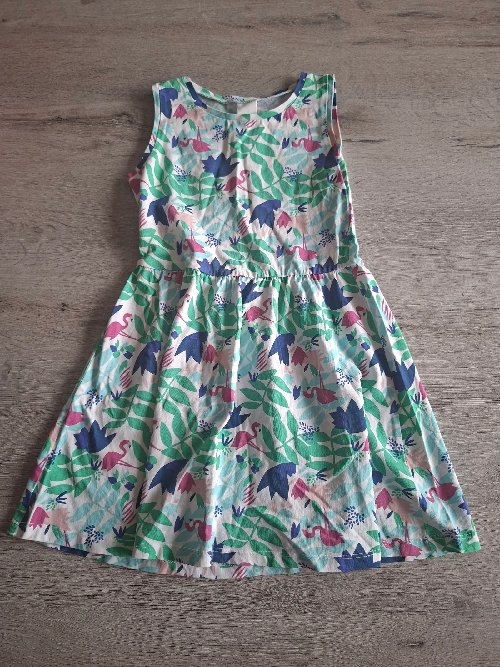 🌷F3-37🌷Robe fille Palomino – Taille 116 (5-6 ans) | Motif tropical coloré & confort absolu🌷 – photo 2